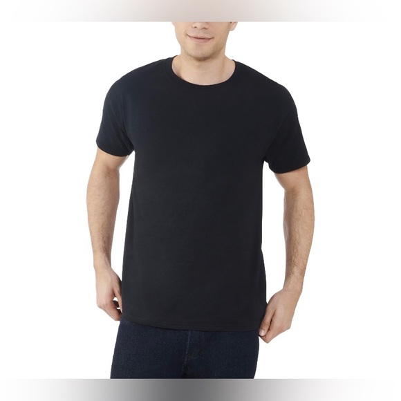 FRUIT OF THE LOOM Size L Men's T-Shirt 360 Breathe Short Sleeve Crew Black NWT - Picture 1 of 3